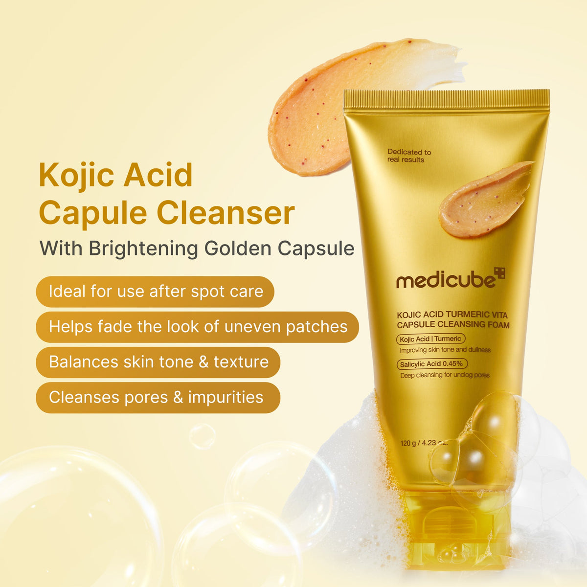Kojic Acid Turmeric Vita Capsule Foam Cleanser X2