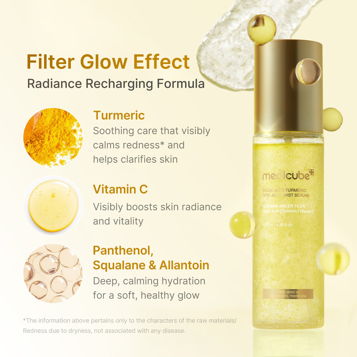 Kojic Acid Turmeric Vitamin Gold Jelly Mist Serum S1