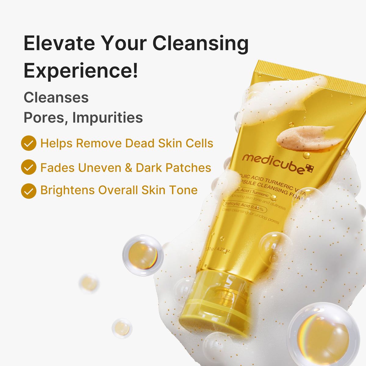 Kojic Acid Turmeric Vita Capsule Foam Cleanser X2