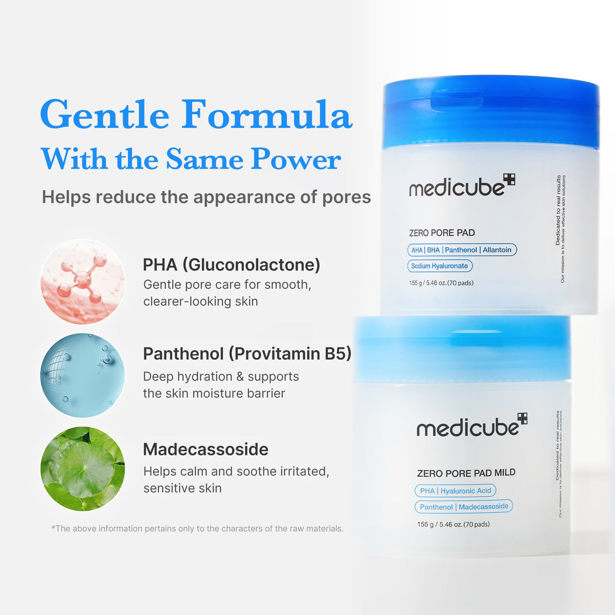 Zero Pore Madecassoside Pads (Mild) E5