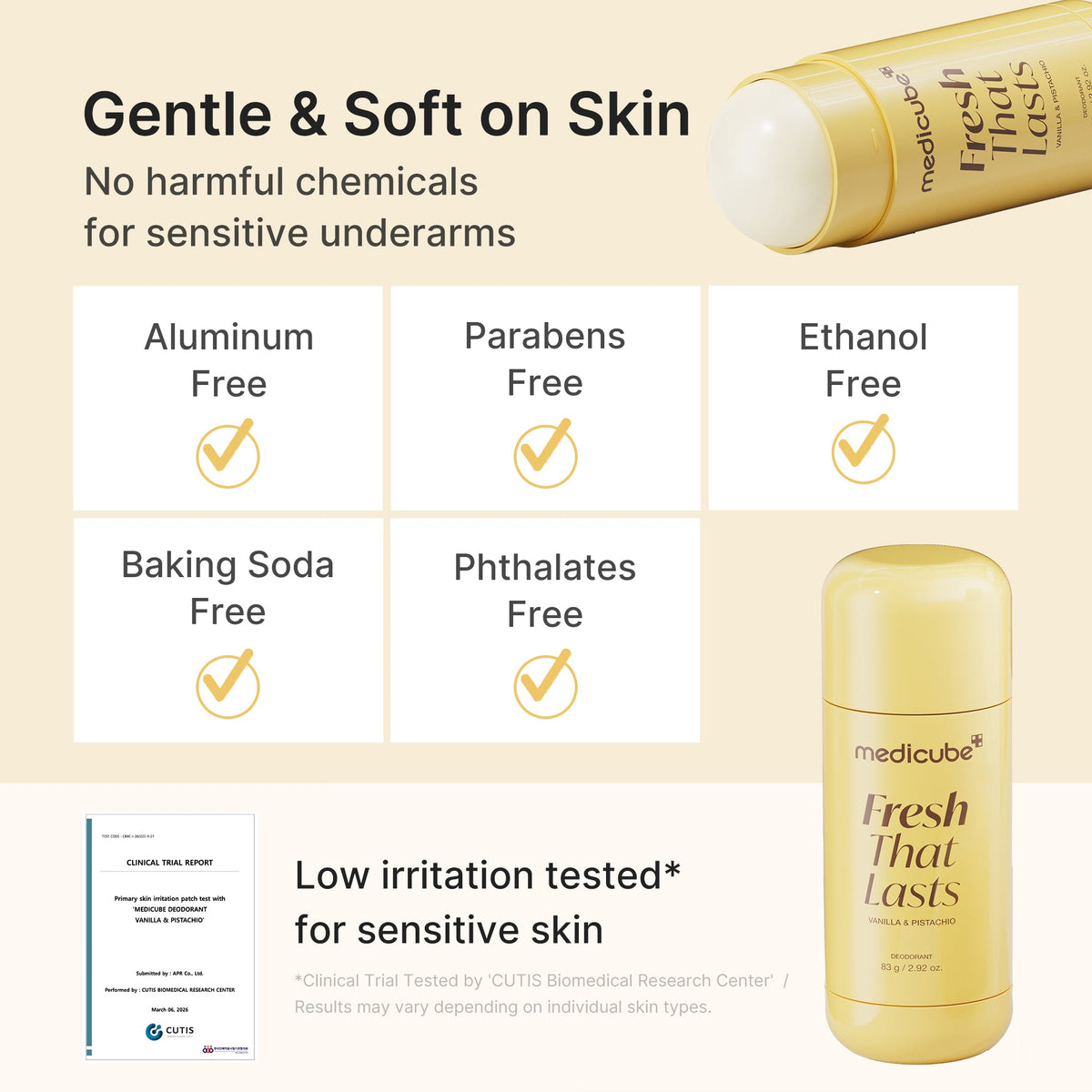 Kojic Acid Brightening Deodorant (Vanilla & Pistachio) N6